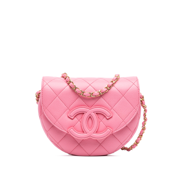 Pre-Loved Chanel Mini CC Quilted Caviar Messenger Flap - Picture 1 of 7